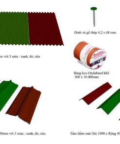 Tole sinh thái ONDULINE Pháp (Xanh, Đỏ, Nâu)